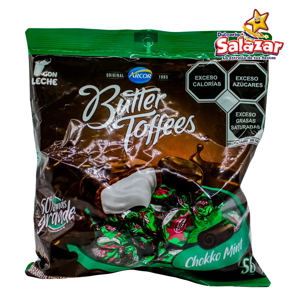 CARAMELO BUTTER TOFFEES CHOKKO MINT -B.300G- "C/16/50"
