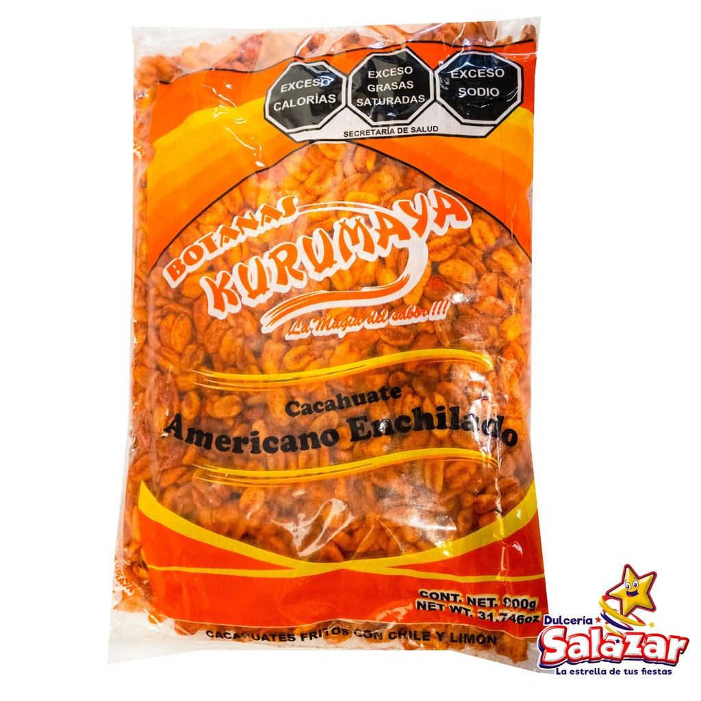 CACAHUATE AMERICANO ENCHILADO 900G KURUM -B.900G- "C/24/1"