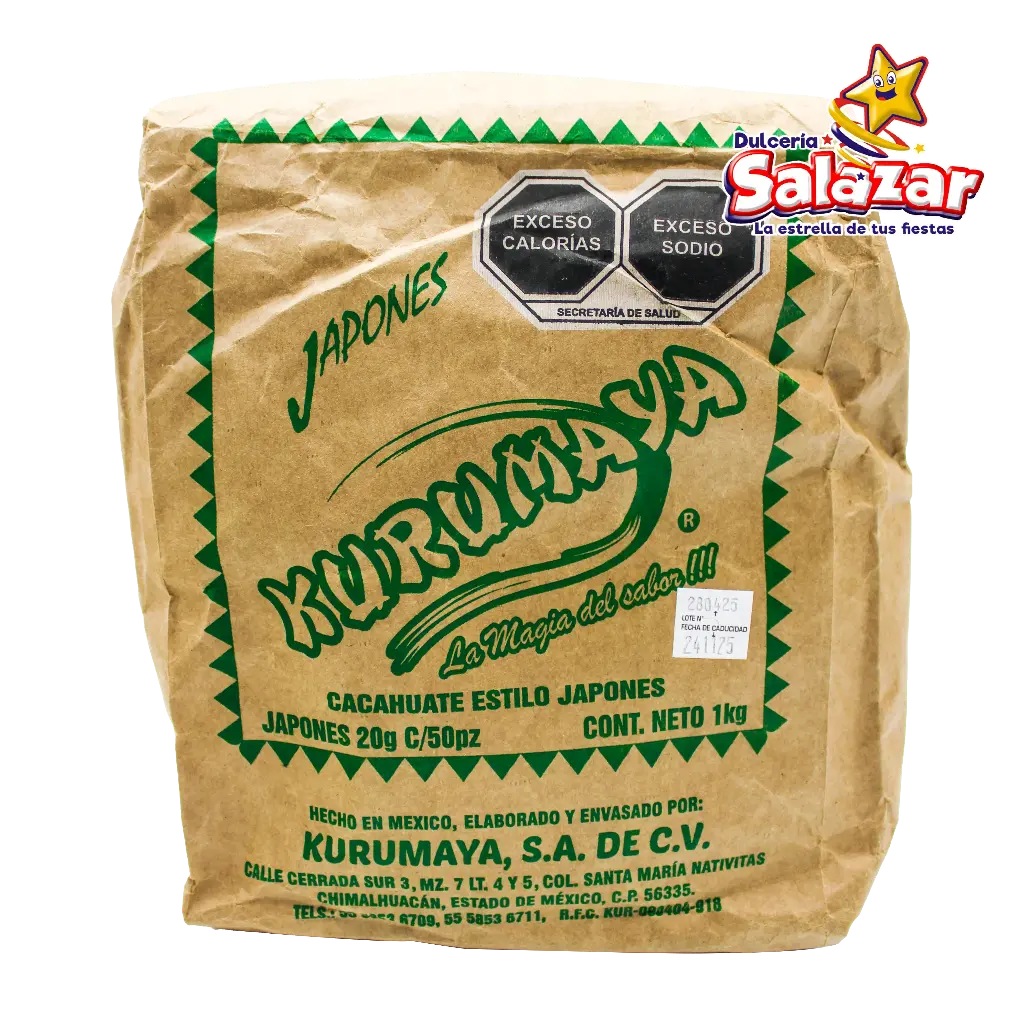CACAHUATE JAPONES 20G KURUMAYA -B.1KG- "B/25/50"