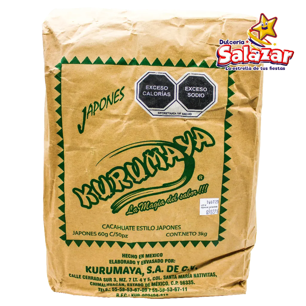 CACAHUATE JAPONES 60G  KURUMAYA -B.3KG- "B/9/50"