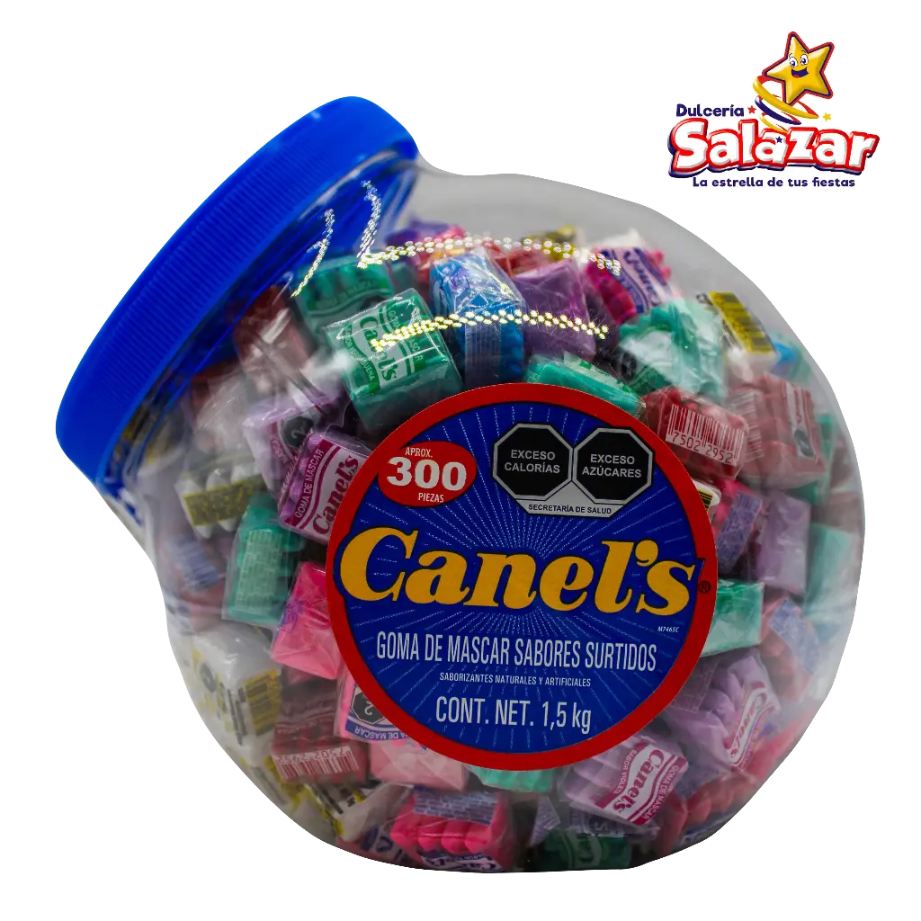 CHICLE JARRA 4'P SURTIDO CANELS -V.1.5KG- "C/6/300"