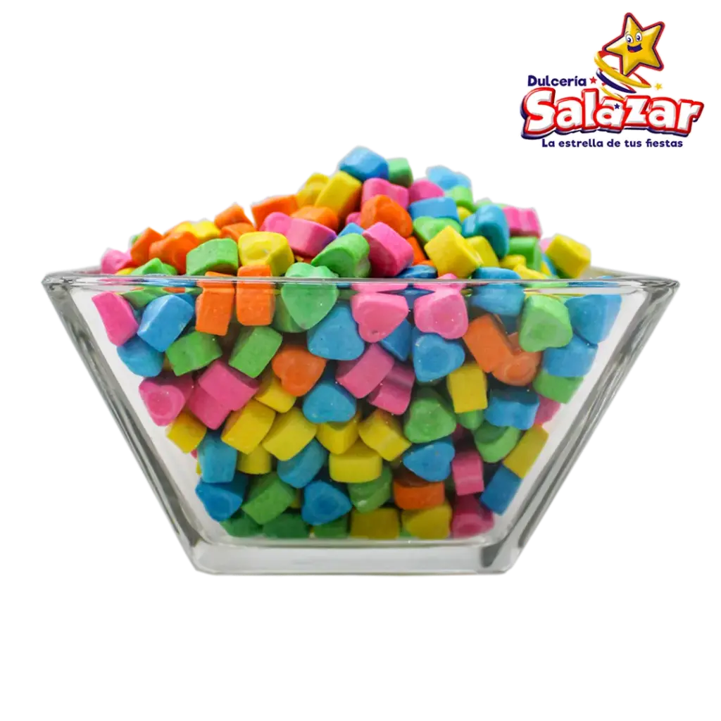 CARAMELO COMPRIM CORAZON 3 COLORES (B/R/ "C/10/1"