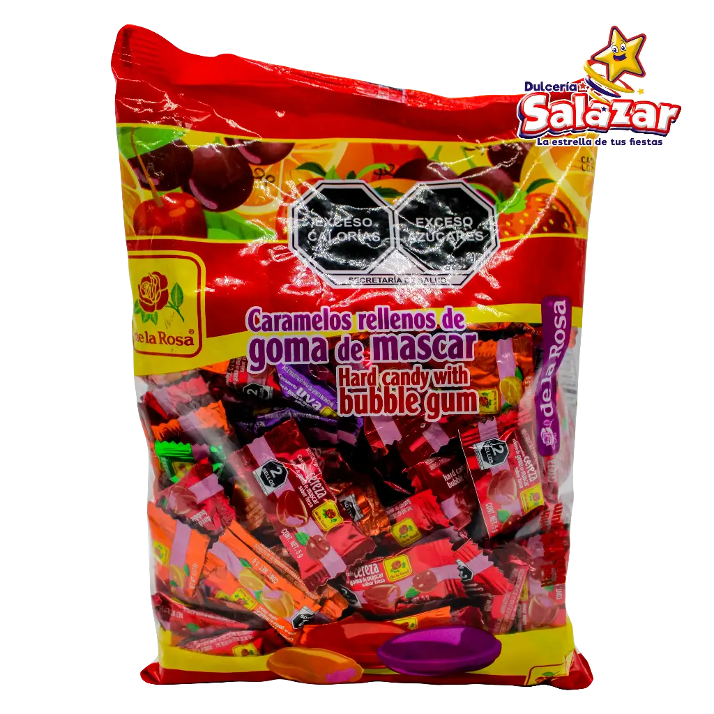 [ROS0053] CARAMELO CON CHICLE DLR -B.500GR- "C/24/100"