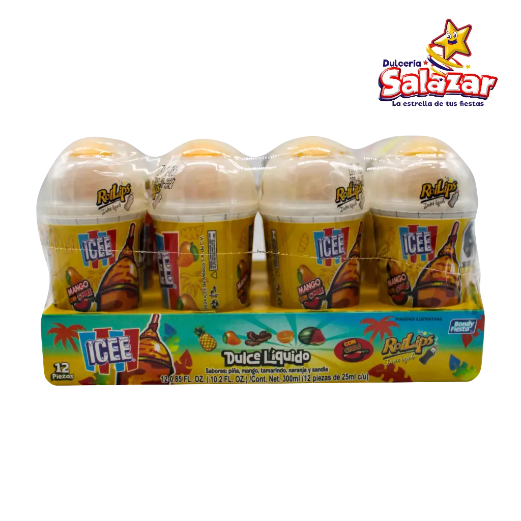 CARAMELO LIQUIDO ROL LIPS ICEE TROPICAL -D.300G- "C/24/12"