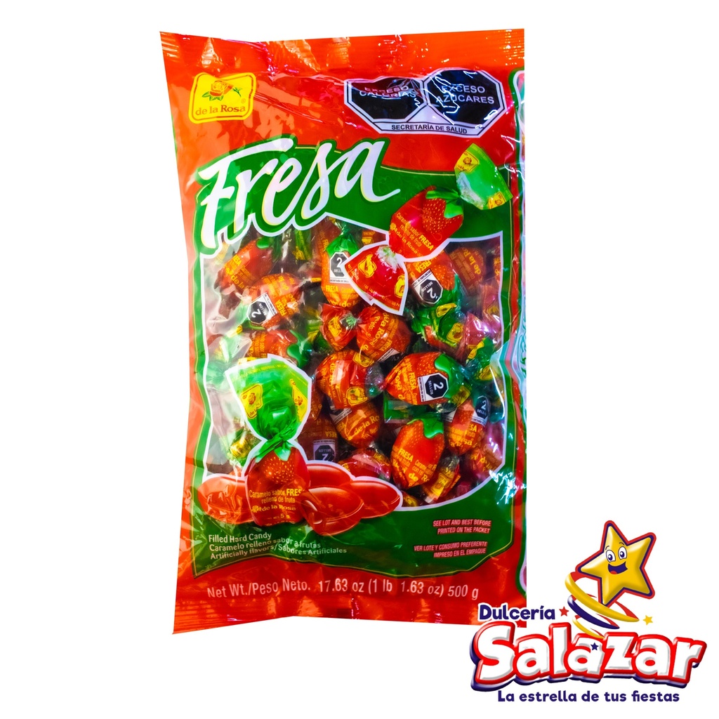 [ROS0055] CARAMELO LITO FRESA DLR -B.500GR- "C/24/100"
