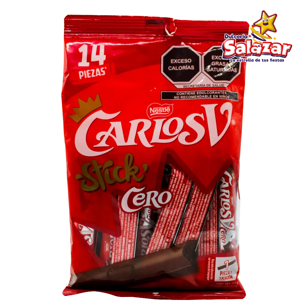 [NES0090] CARLOS V STICK SIN AZUCAR NESTLE -B.112G- "C/20/14"