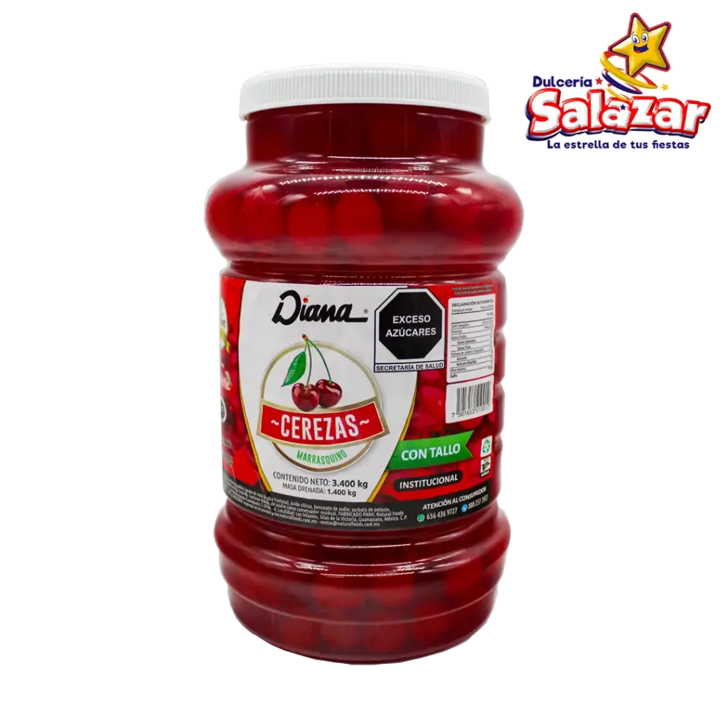 CEREZA ROJA CON RABO ALMIBAR FRASCO DIAN -BOT.3.4KG- "C/4/1"
