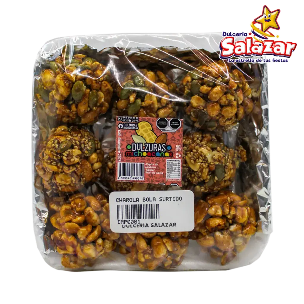 CHAROLA BOLA SURTIDA ANGUIANO -D.9PZA- "C/50/9"