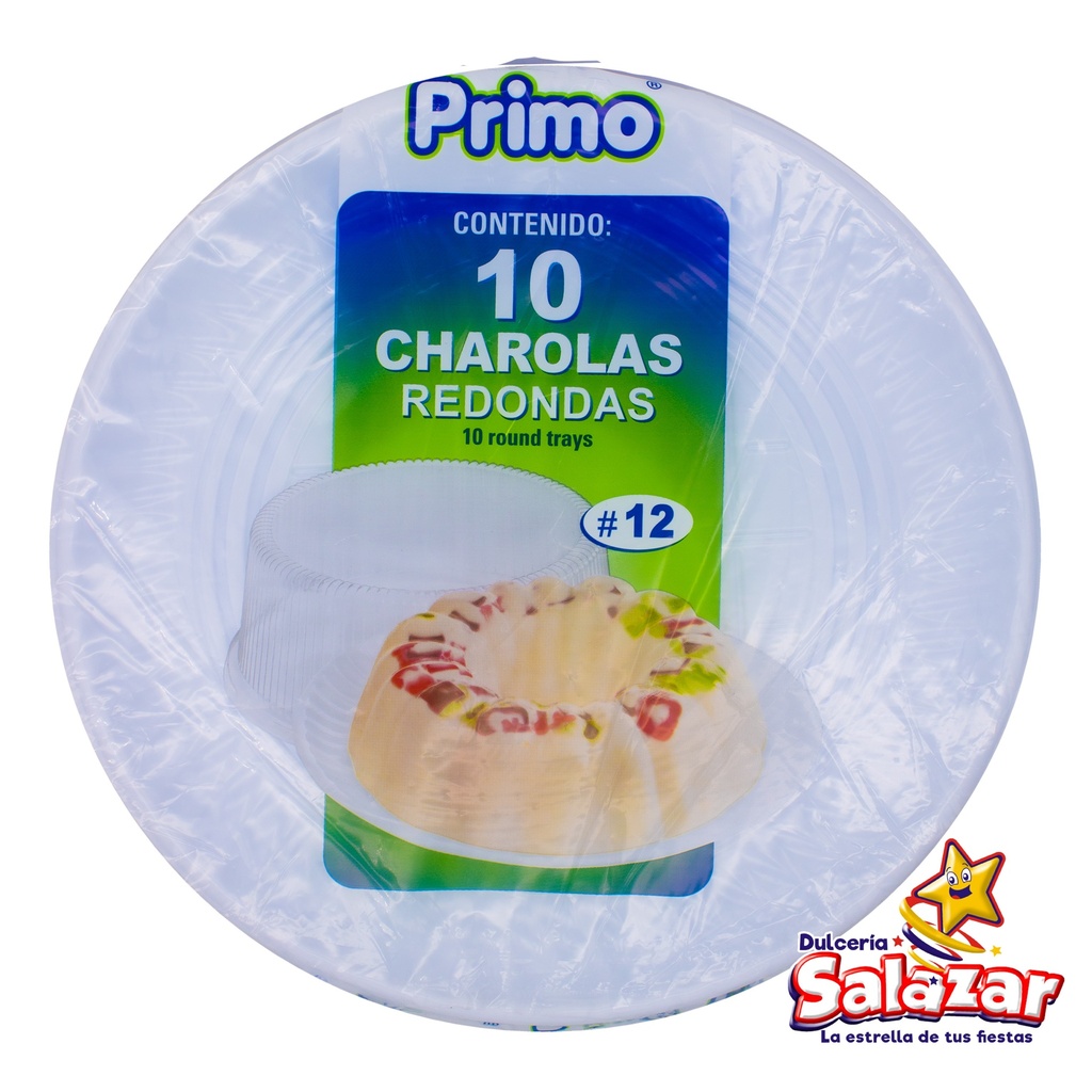 CHAROLA REDONDA PRIMO #12 30CM -B.10PZA- "C/30/10"