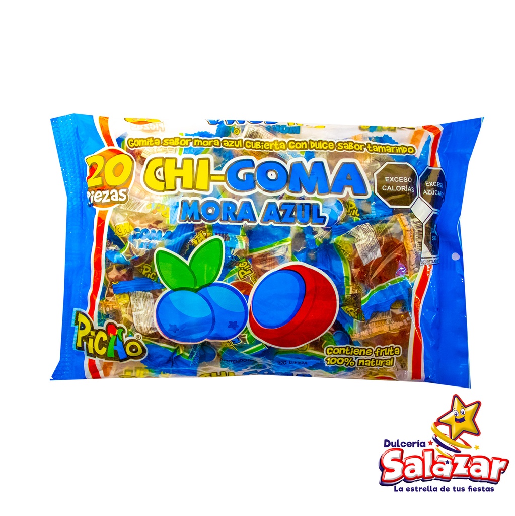 [PIC0025] CHI-GOMA DE MORA AZUL PICAO -B.440G- "C/20/20"