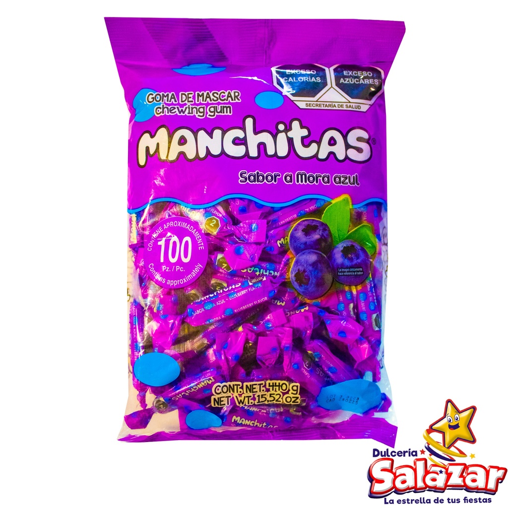 CHICLE MANCHITAS MORA AZUL -B.440G- "C/20/100"