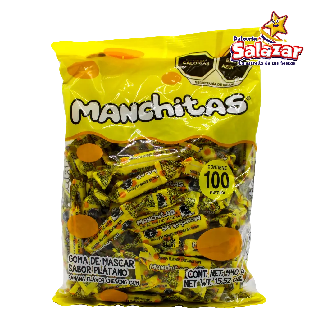 [TEC0023] CHICLE MANCHITAS PLATANO -B.440G- "C/20/100"
