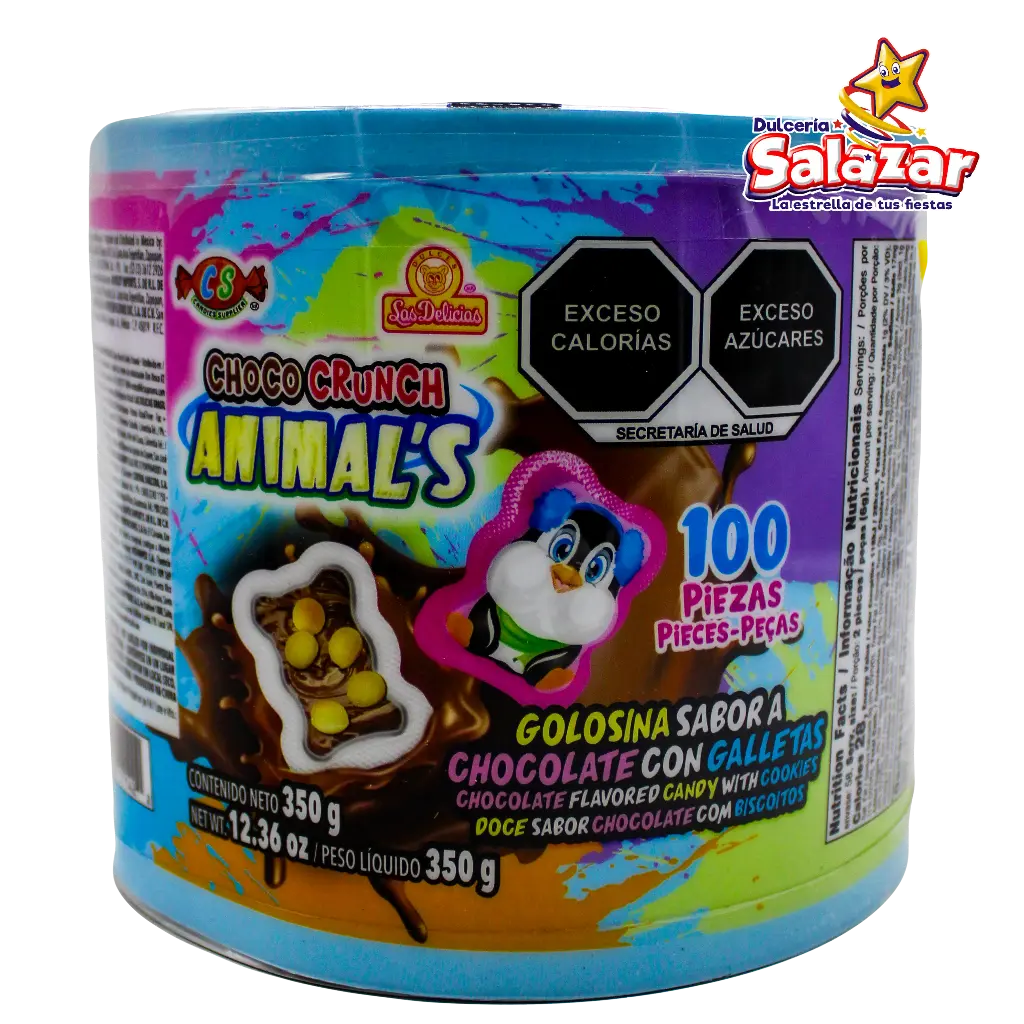 CHOCO CRUNCH ANIMALS DELICIAS -V.350G.- "C/12/100"