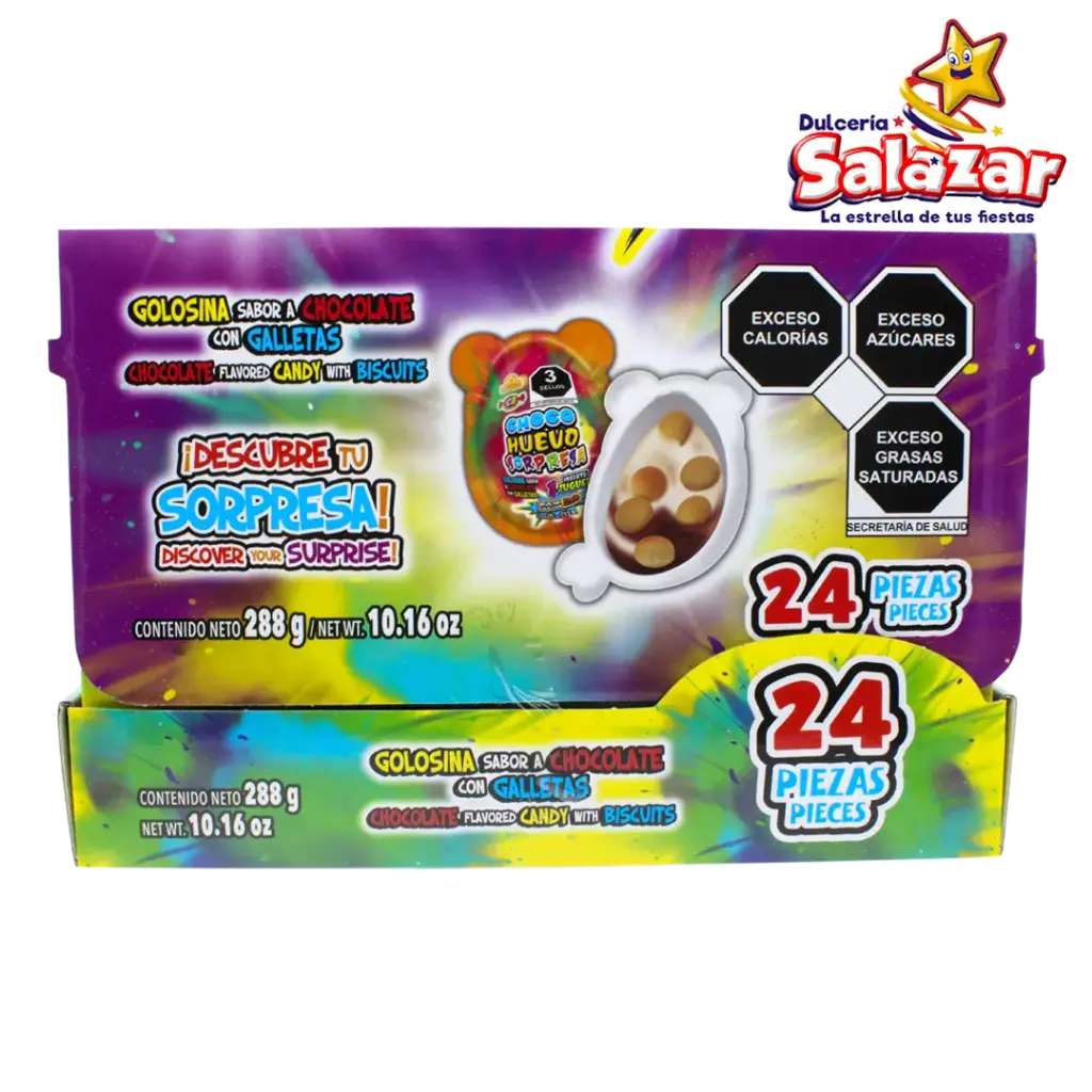 [DEL0030] CHOCO HUEVO SORPRESA -D.288G- "C/8/24"