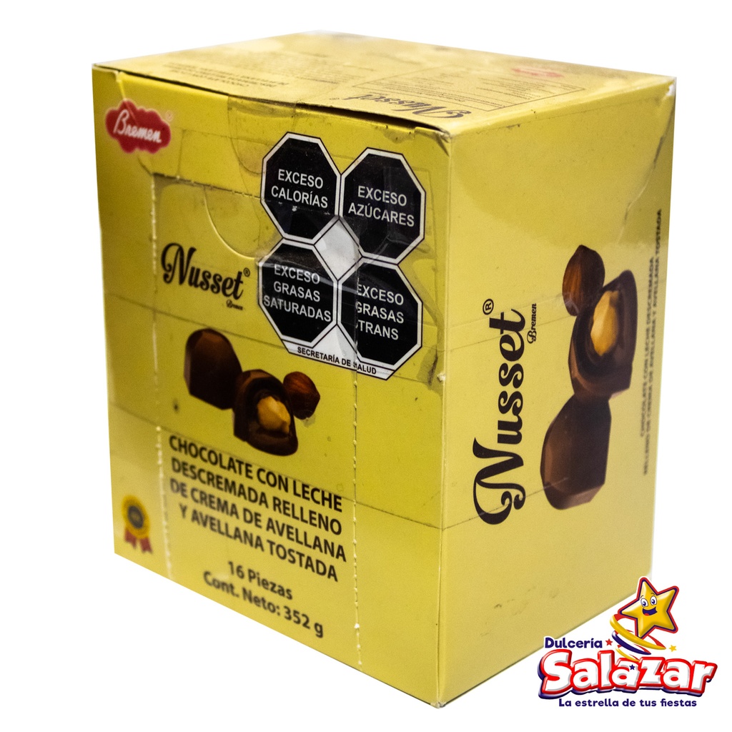 CHOCOLATE NUSSET C/CREMA DE AVELLANA "C/8/16"
