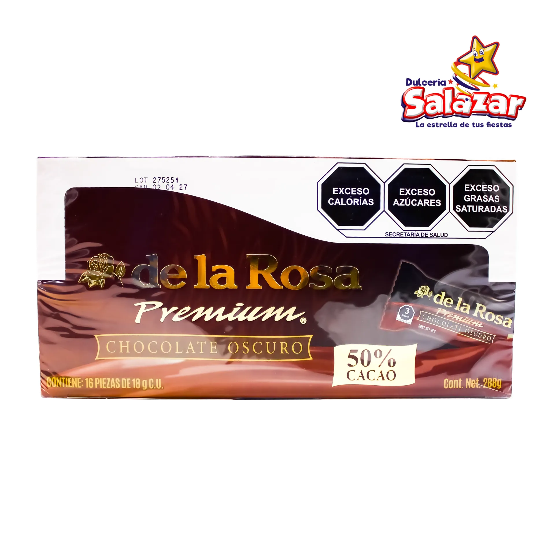 CHOCOLATE OSCURO PREMIUM DLR -D.288GR- "C/20/16"