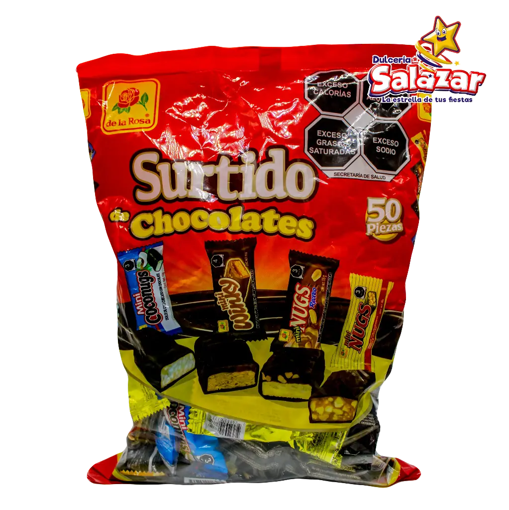 [ROS0378] CHOCOLATE SURTIDO MINI DE LA ROSA -B.750GR- "C/12/50"