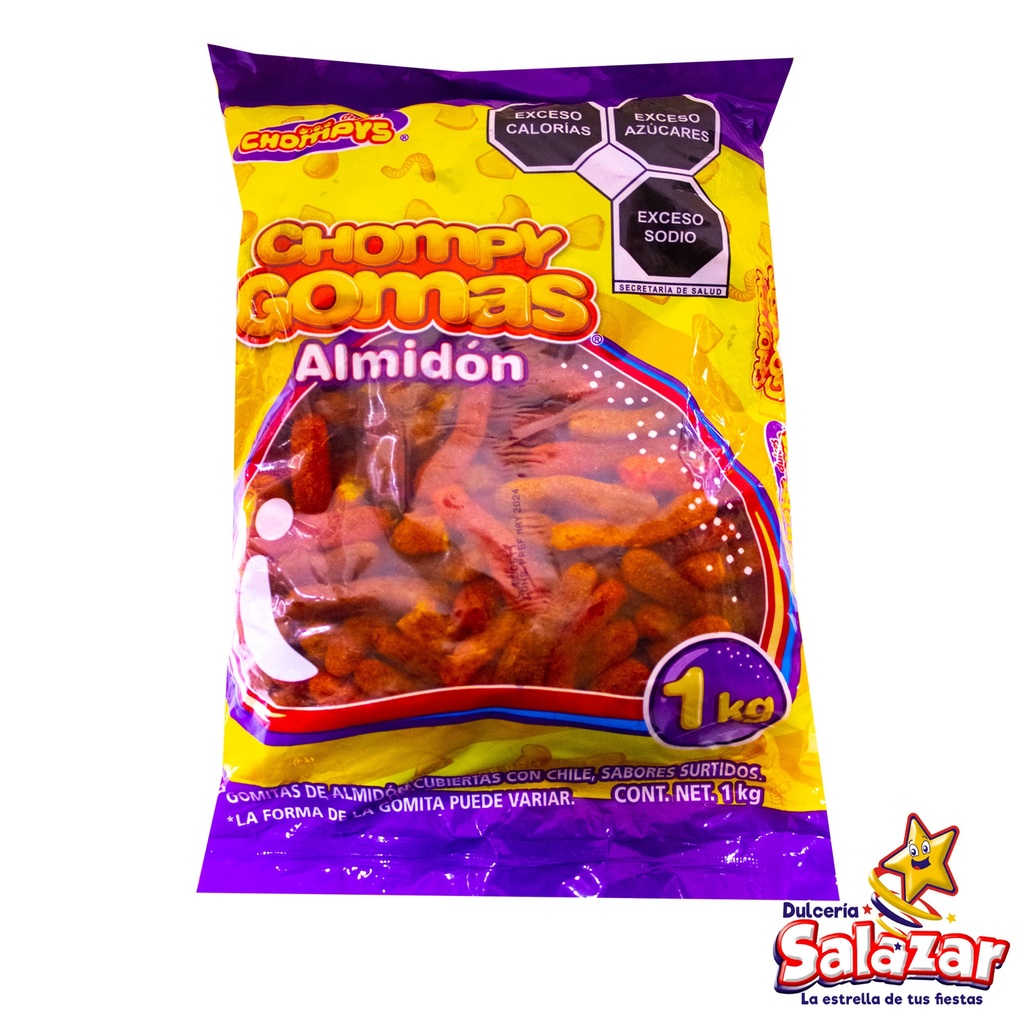 GOMA GUSANO ENCHILADO CHOMPYS -B.1KG- "C/10/1"