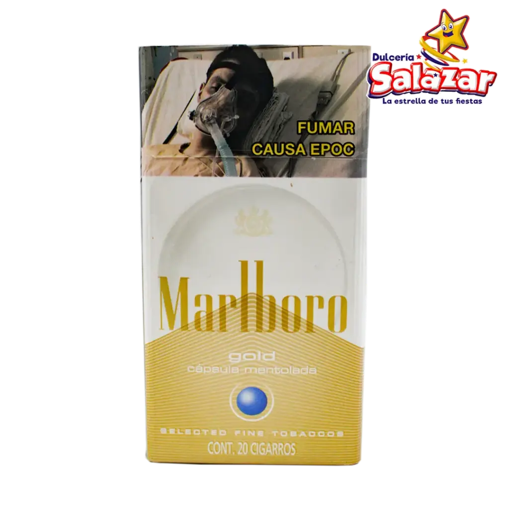 CIGARRO MARLBORO 100 GOLD CAPSULA MENTOL 20s "P/10/1"