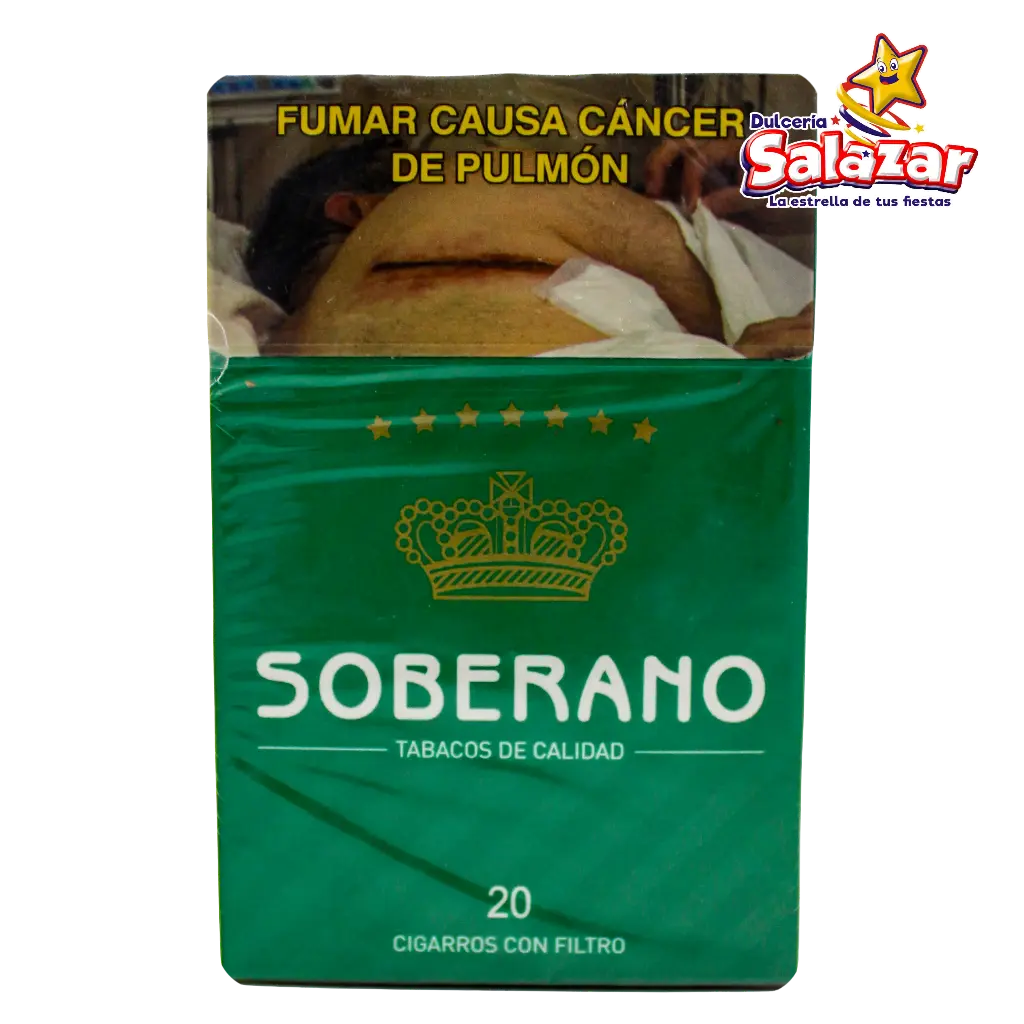CIGARRO SOBERANO VERDE CON FILTRO 20s "P/10/1"