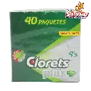 CHICLE CLORETS PLUS+ SIN AZUCAR 4'P -D.208G- "C/24/40"