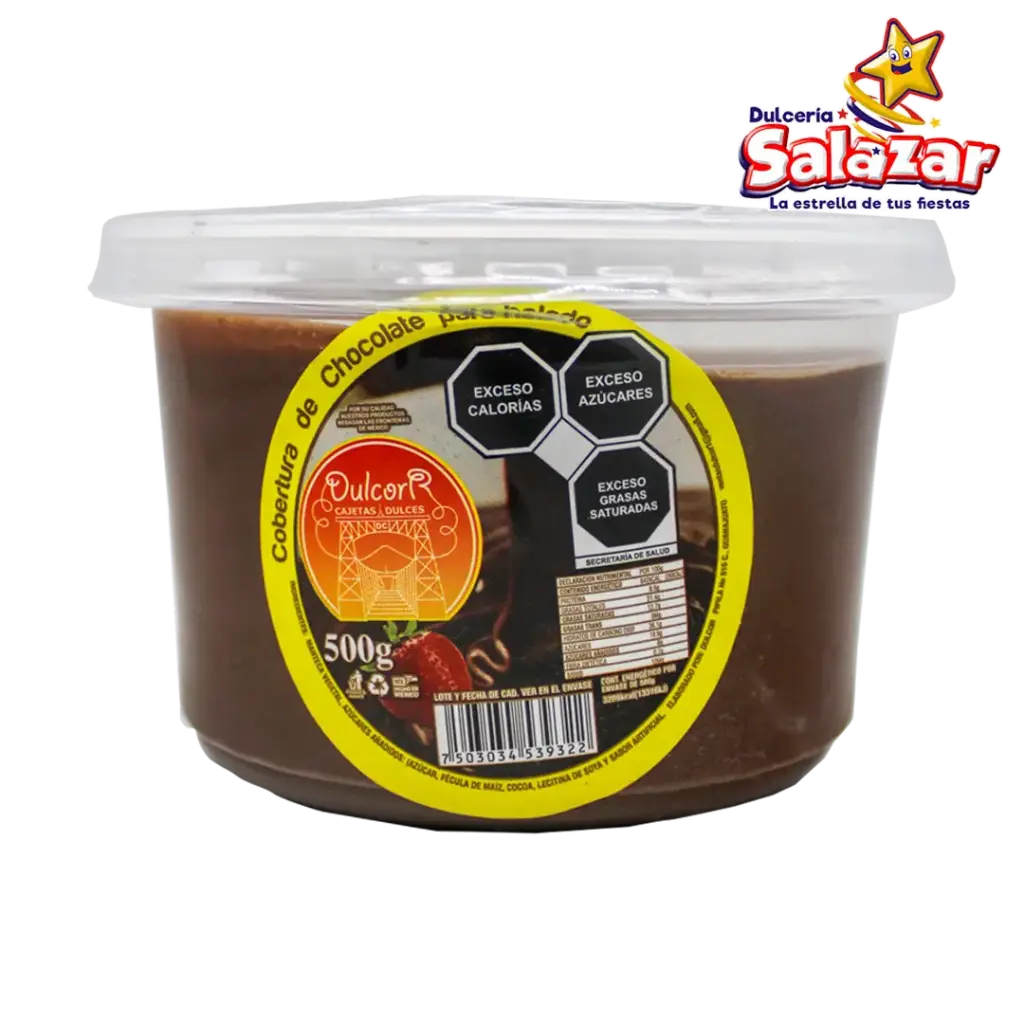 [CRA0041] COBERTURA P/HELADO CORTAZAR " -BOT.500G- "C/24/1"
