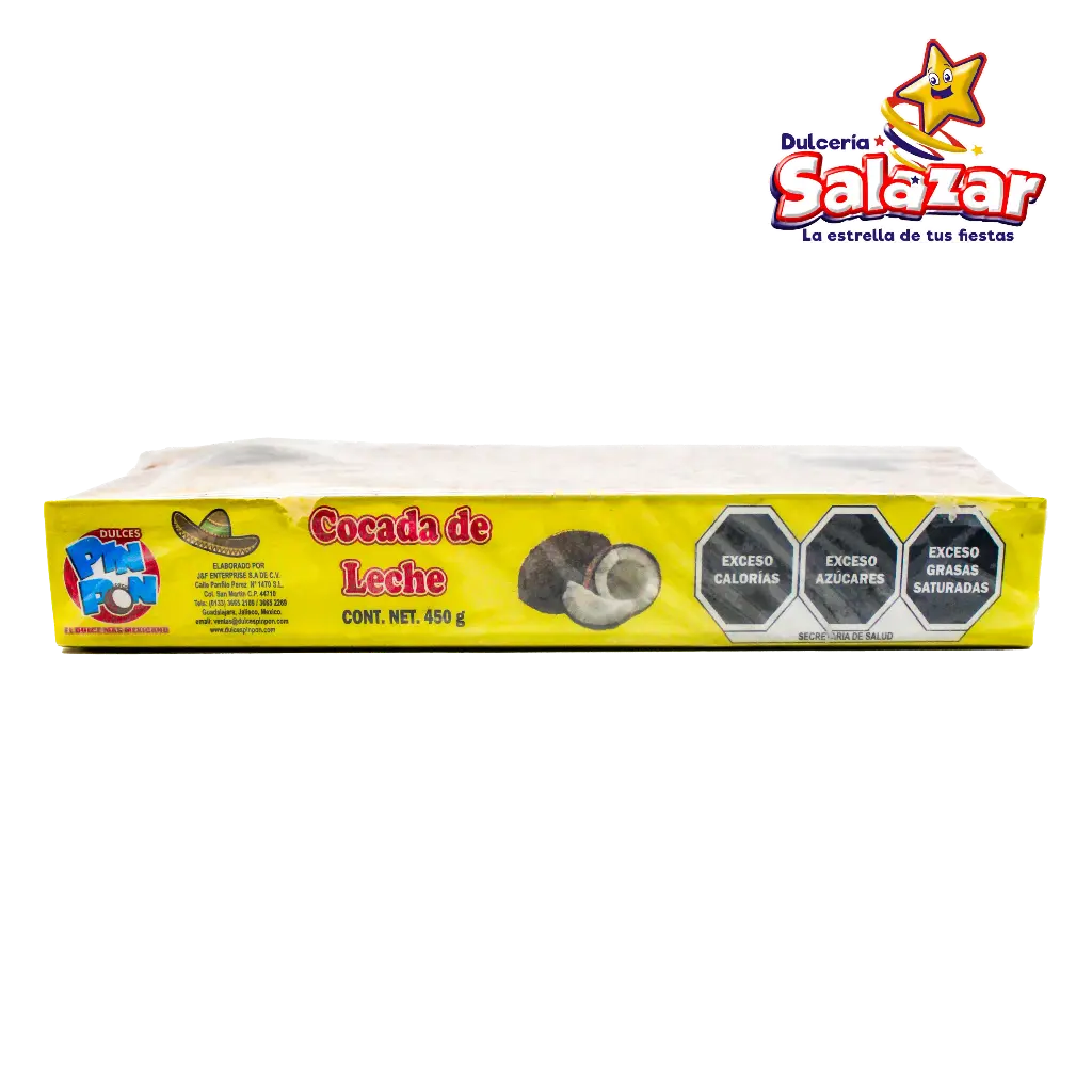 [PIN0005] COCADA MAQUETA C/LECHE PIN PON -D.450G- "C/40/1"