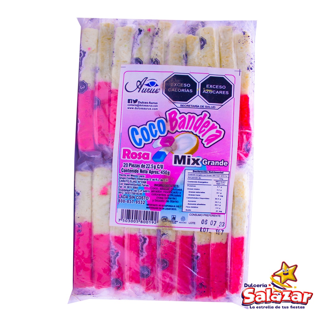 [PEZ0015] COCOBANDERA GRANDE MIX ROSA AURUS -B.450G- "C/35/20"