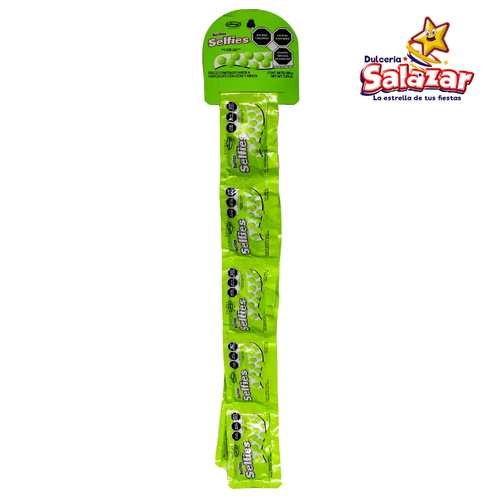 [TEC0010] CONFITADOS SELFIES CHOCO MENTA -T.200G- "C/24/10"