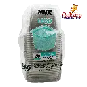 CONTENEDOR CUADRADO PET 16 OZ 11.4 X 7.4 CM INIX 16SD  -B.25PZA- "C/20/25"