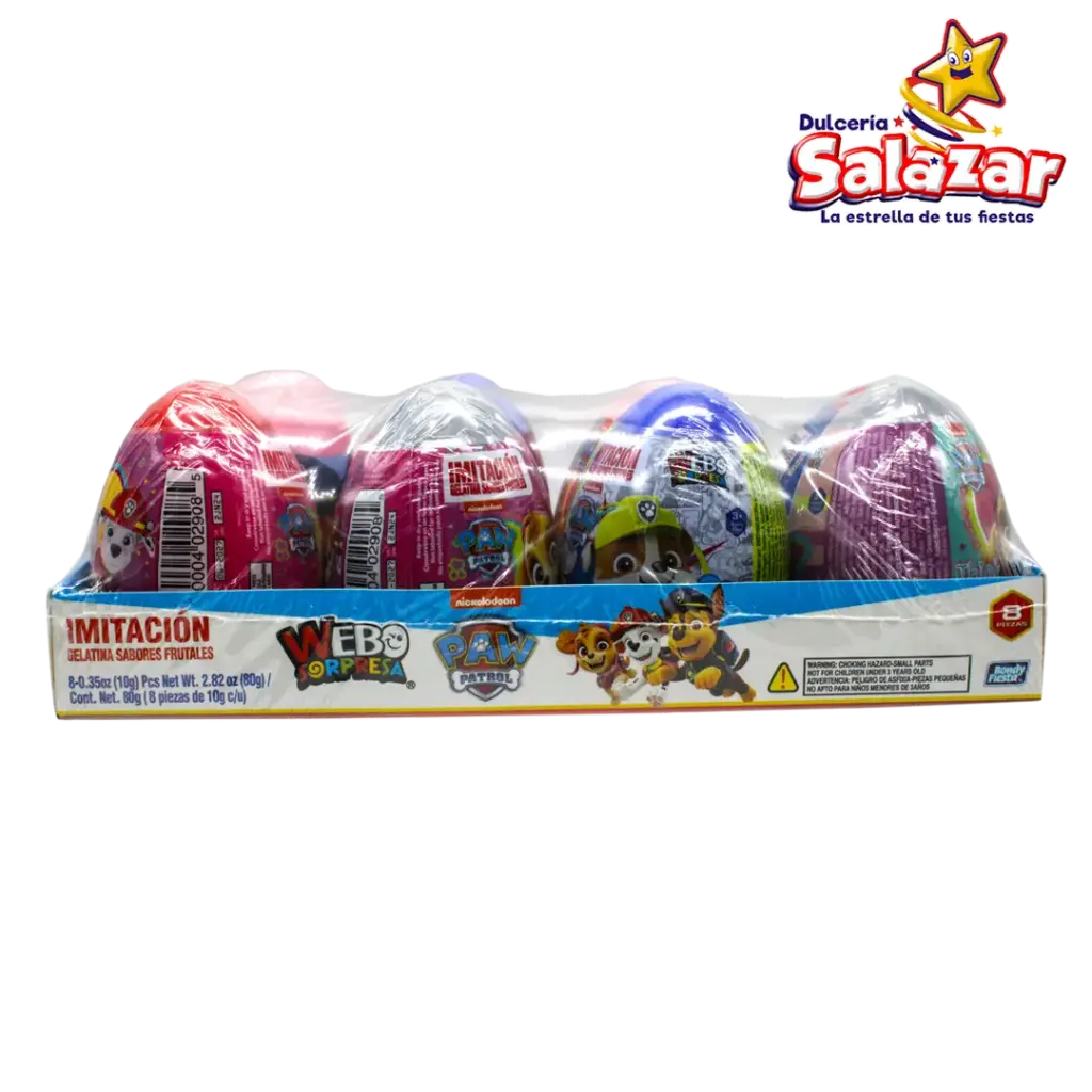 CONTENEDOR HUEVO CON GELATINA PAW PATROL G02909 -D.80G- "C/15/8"