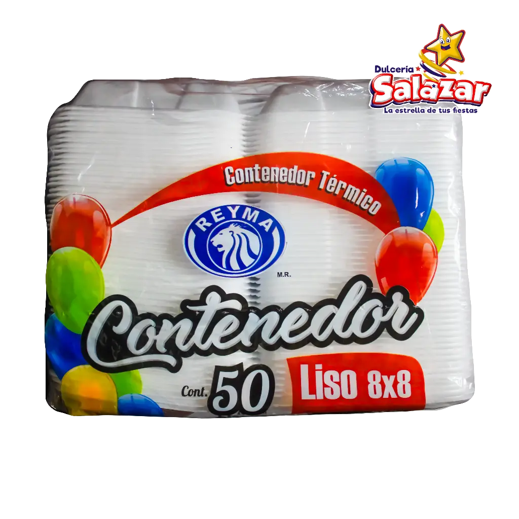 CONTENEDOR TERMICO 8X8 LISO REYMA CN8X8L4P            -B.50PZA- "C/4/50"