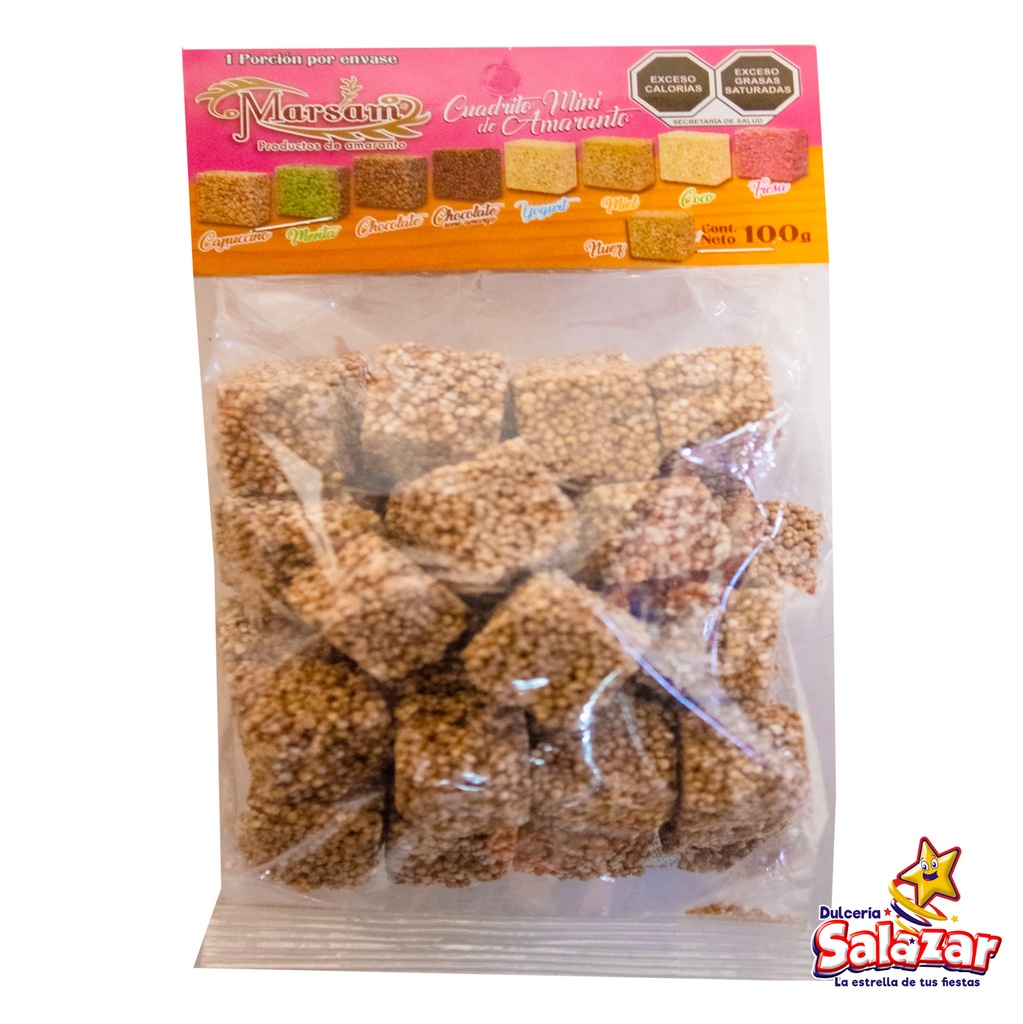 [MARS0016] CUADRITO DE AMARANTO MINI MARSAM -B.100G- "C/40/1"