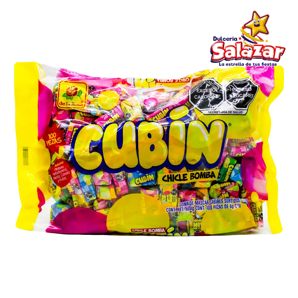 [ROS0043] CHICLE CUBIN 4 GRS DLR  -B.400G- "C/24/100"
