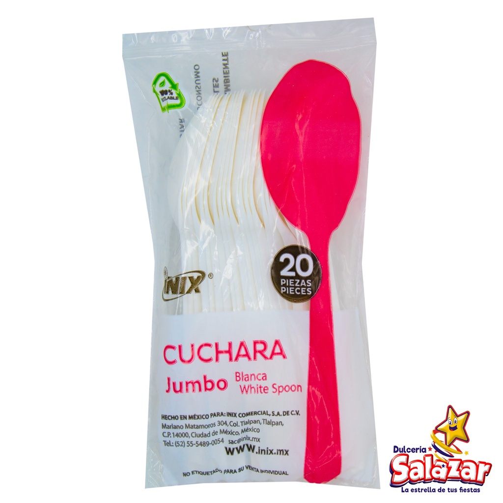CUCHARA JUMBO BLANCA INIX-CUP-GDE -B.20PZA- "C/50/20"