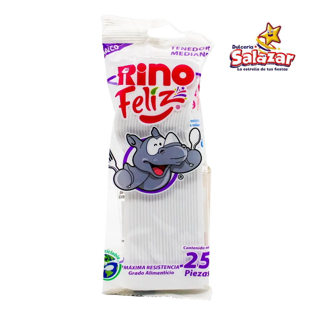 [AYA0043] CUCHARA RINO GRANDE BLANCA -B.25PZA- "C/40/25"