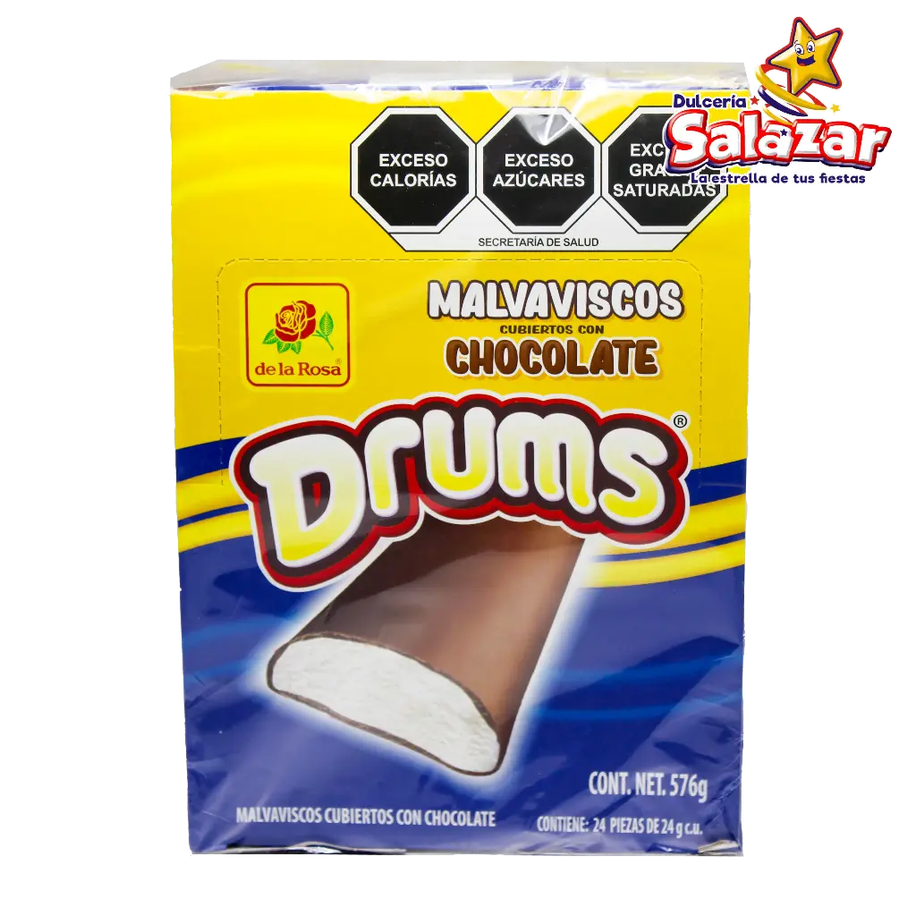 [ROS0013] MALVAVISCO DRUMS CON CHOCOLATE DLR. -D.576G- "C/12/24"