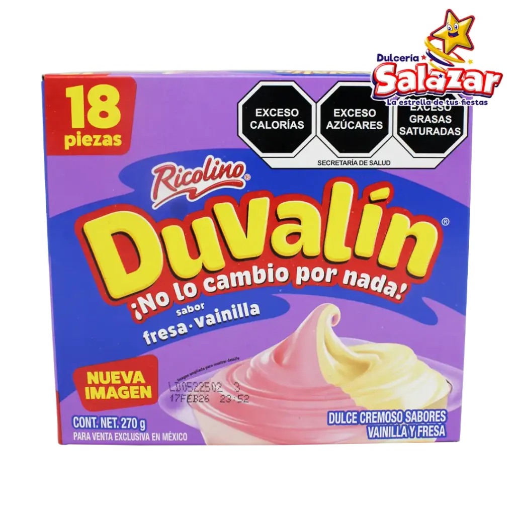 DUVALIN VAINILLA FRESA RICOLINO -D.270G- "C/24/18"