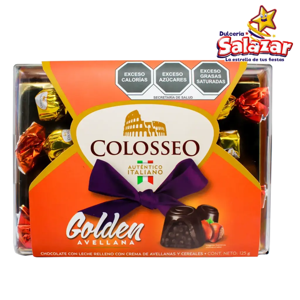 [ABA0170] ESTUCHE CHOCOLATE COLOSSEO GOLDEN -E.125G- "C/12/1"