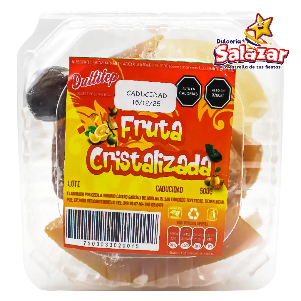 [DUL0007] FRUTA CRISTALIZADA DULTITEP -E.500G- "C/18/1"