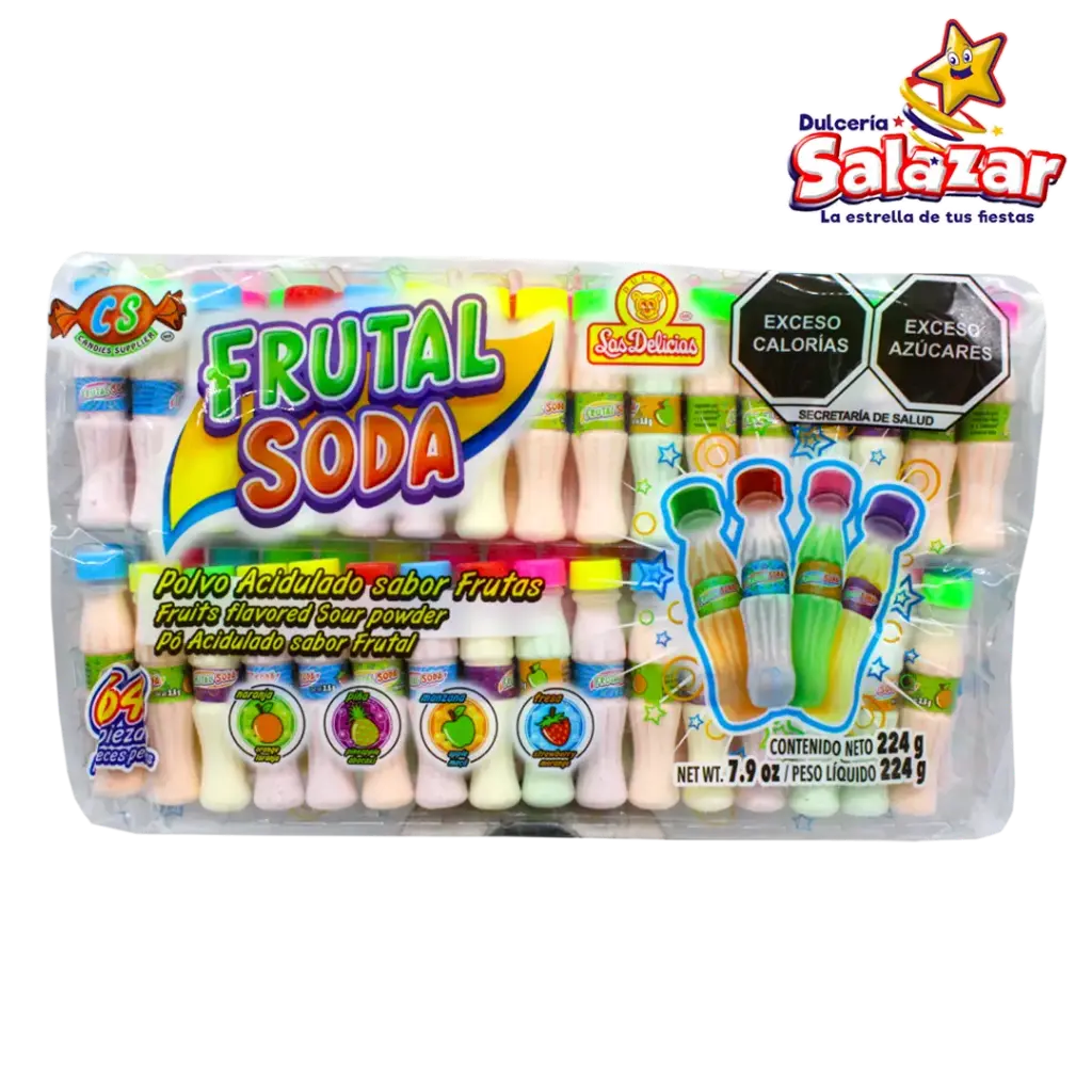 [DEL0278] FRUTAL SODA POLVO ACIDULADO DELICIAS -B.224G- "C/30/64"