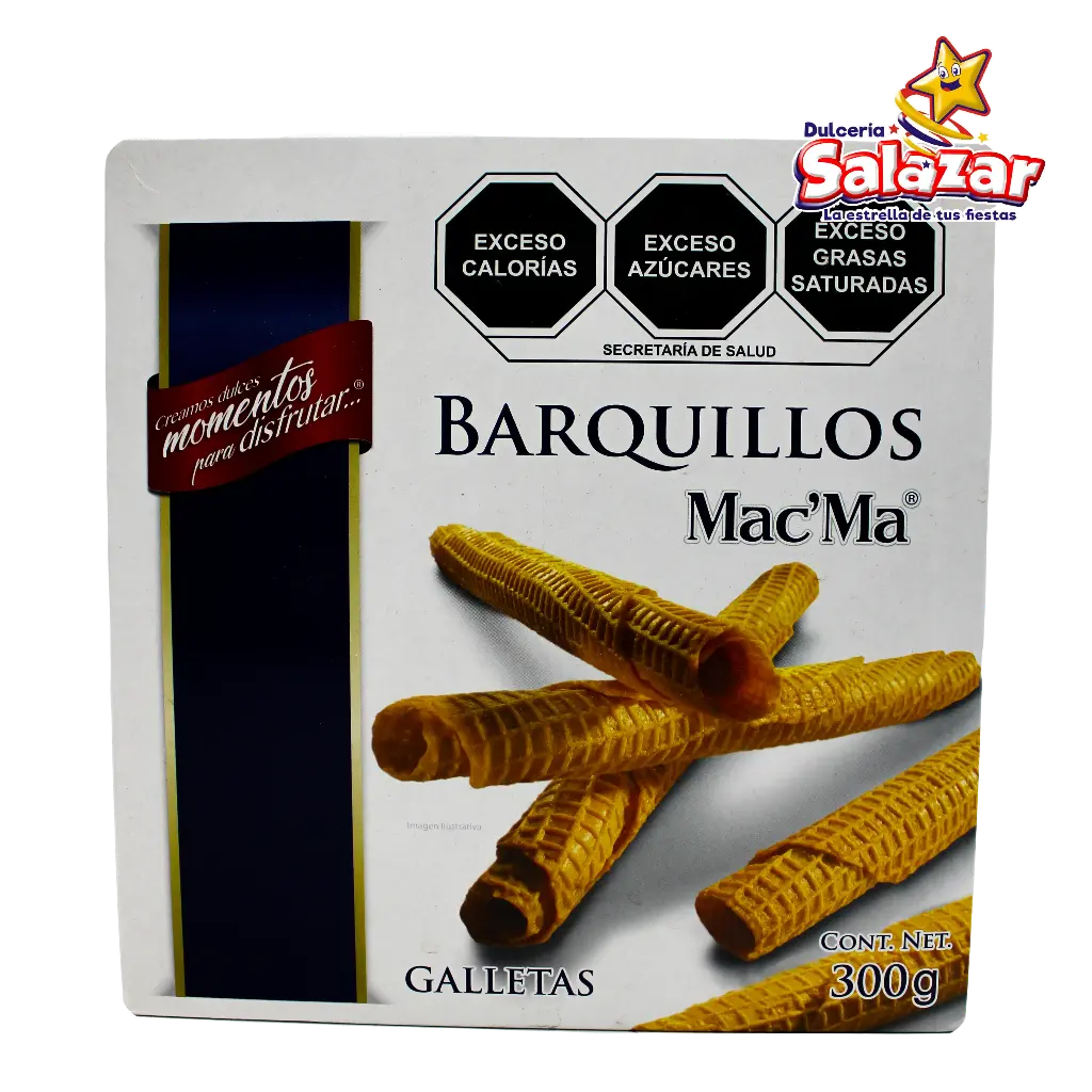 GALLETA MAC MA BARQUILLO -D.300G- "C/12/1"