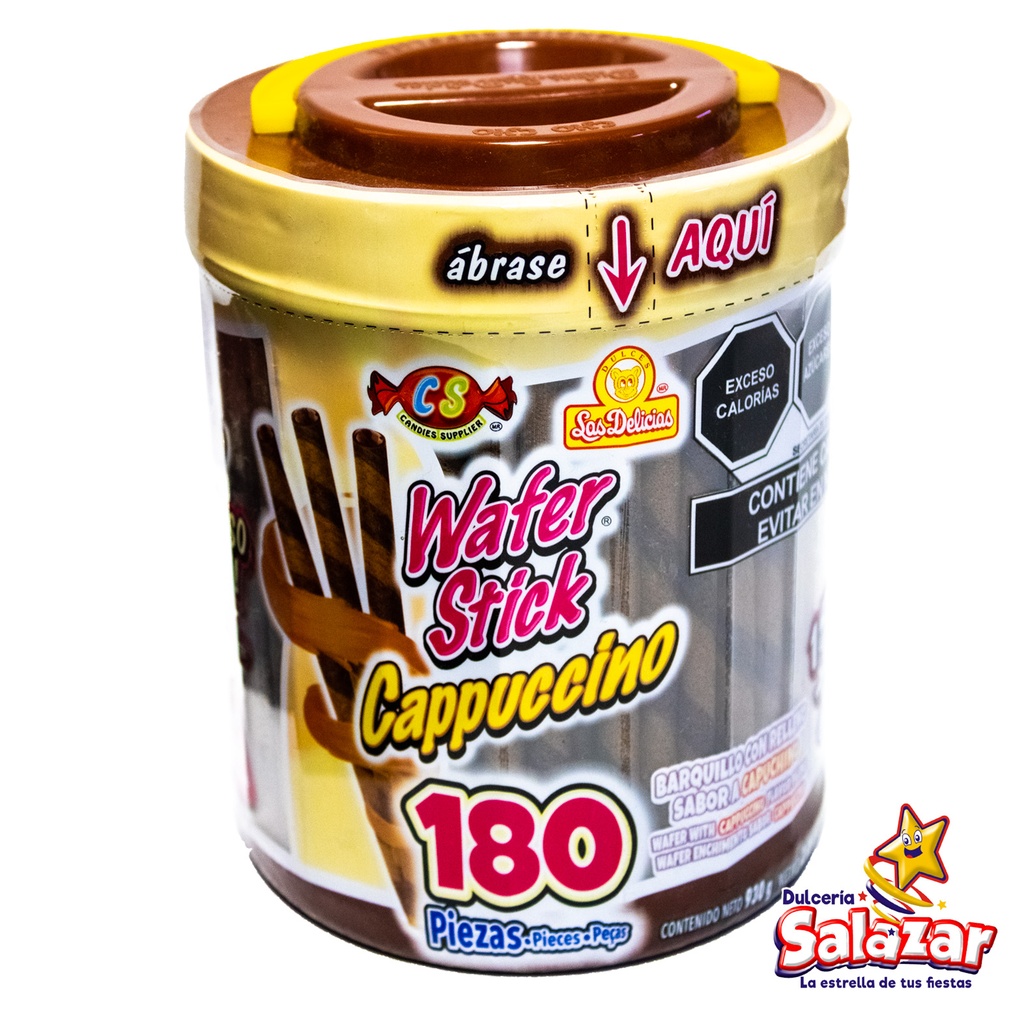GALLETA WAFER STICK CAPPUCCINO -V.930G- "C/6/180"