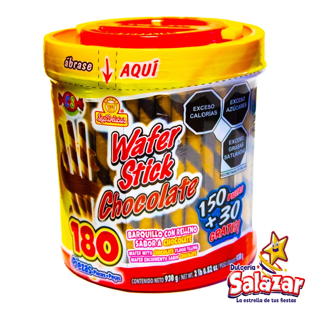 GALLETA WAFER STICK CHOCOLATE DELICIAS -V.930G- "C/6/180"