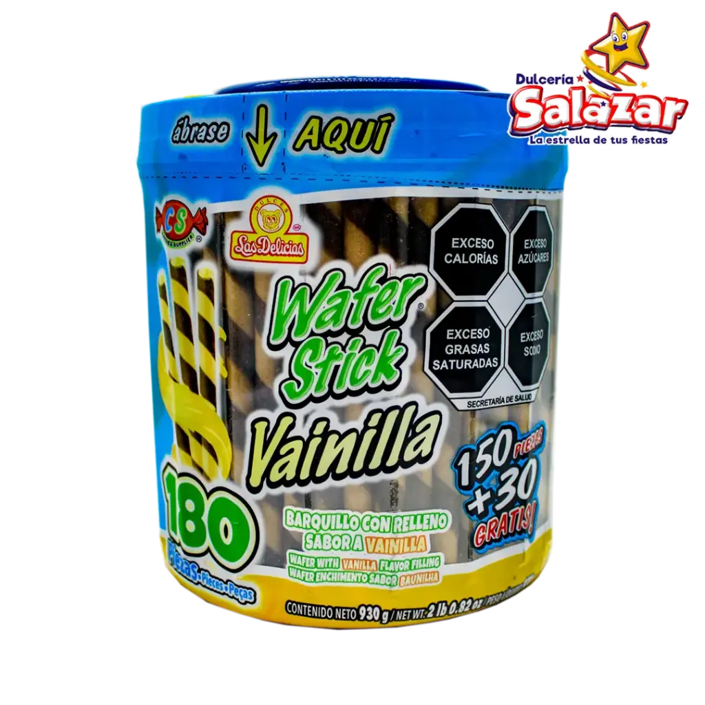GALLETA WAFER STICK VAINILLA DELICIAS -V.930G- "C/6/180"
