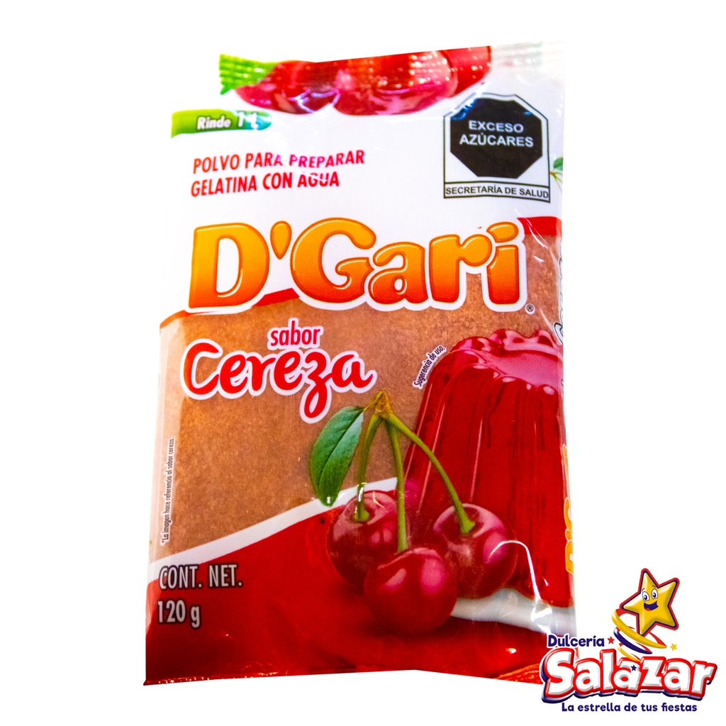 GELATINA D'GARI CEREZA -B.120G- "C/50/1"
