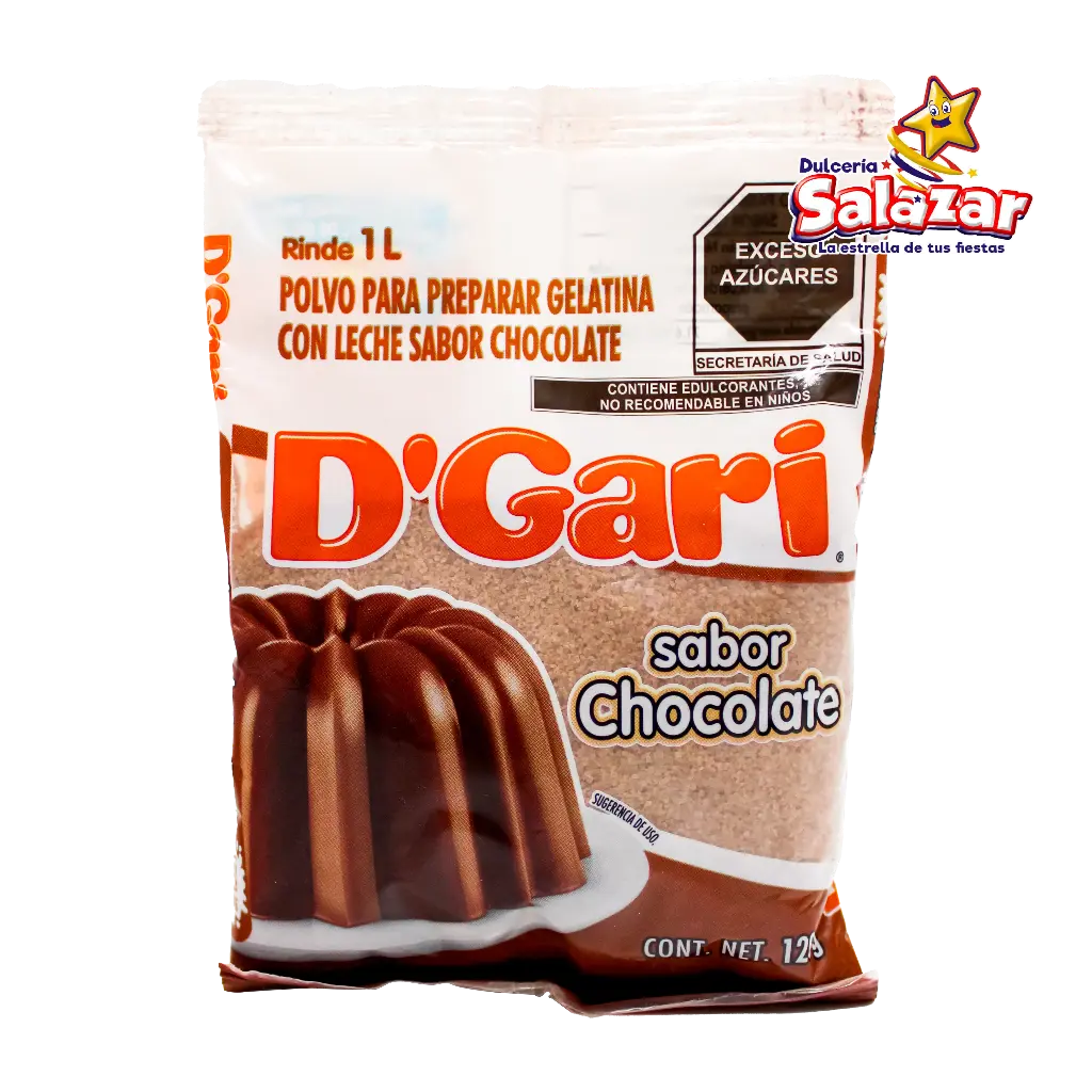 GELATINA D'GARI CHOCOLATE -B.120G- "C/50/1"