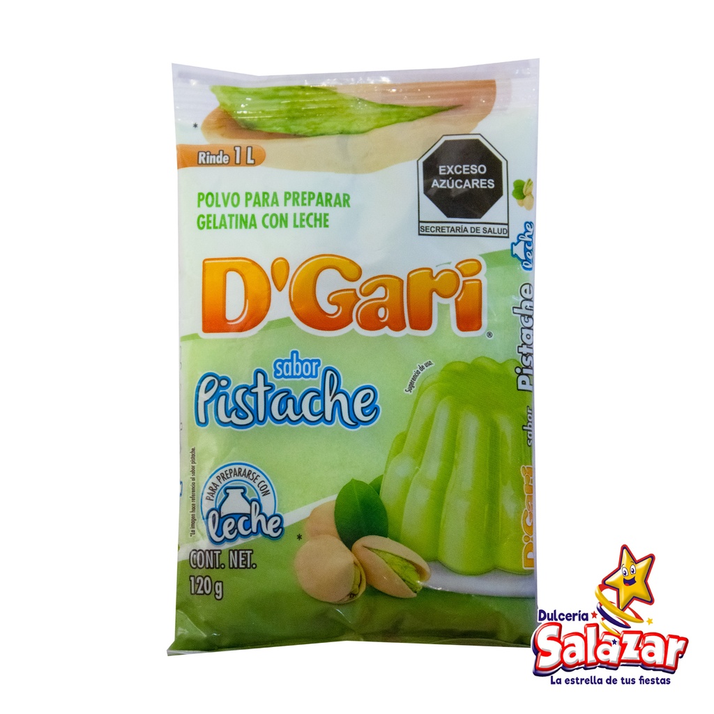 GELATINA D'GARI PISTACHE -B.120G- "C/50/1"