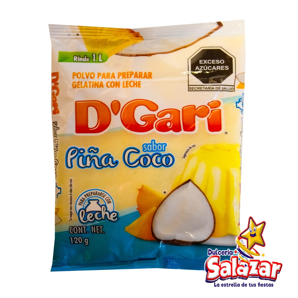GELATINA D'GARI PIÑA COCO -B.120G- "C/50/1"