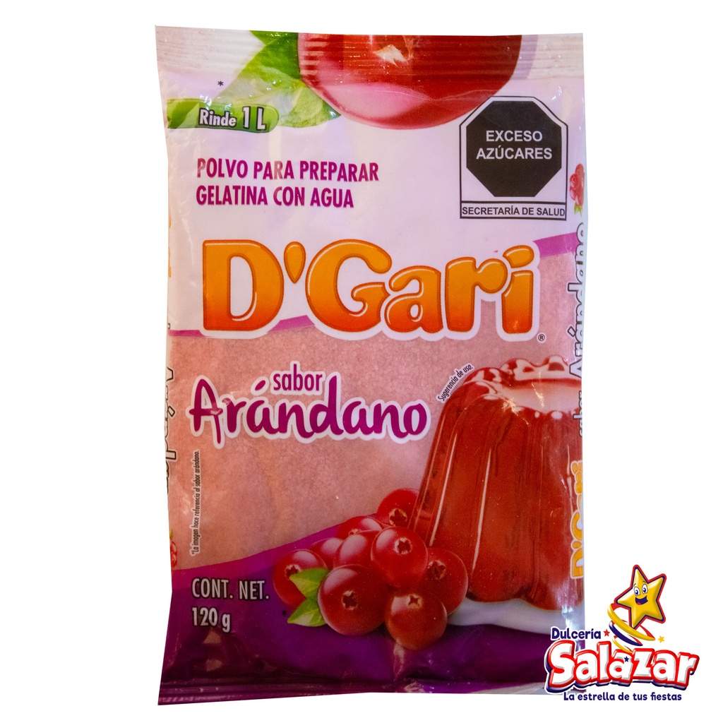 GELATINA D'GARI ARANDANO -B.120G- "C/50/1"